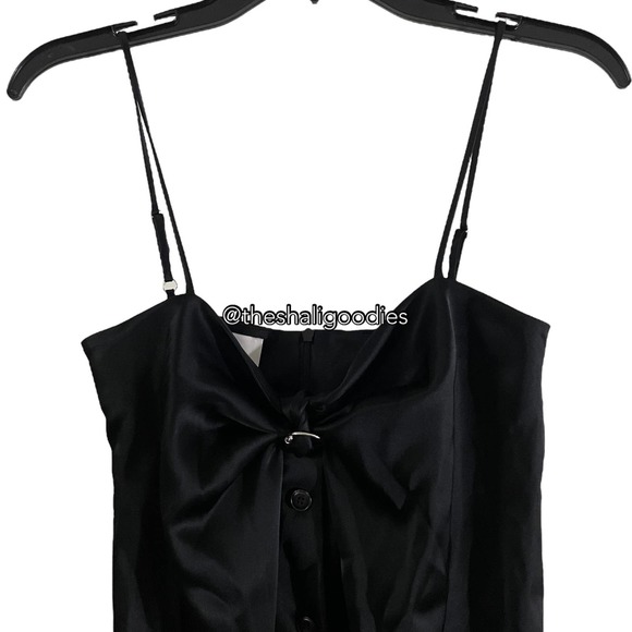 NANUSHKA Doris Midi Slip Dress Black Sarong Style - Picture 7 of 9